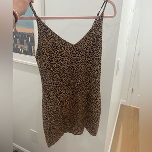 Reformation animal print mini dress